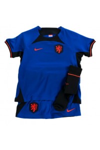 Fotbalové Dres Holandsko Dětské Venkovní Oblečení MS 2022 Krátký Rukáv (+ trenýrky)